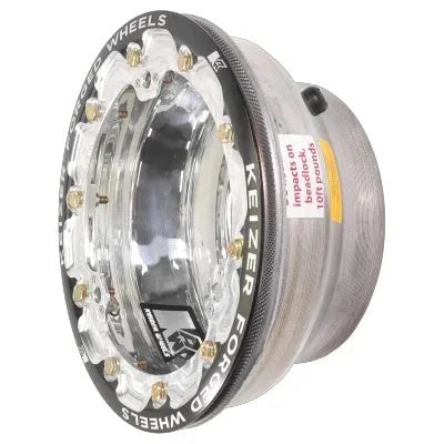 Keizer Aluminum Wheels Wheel Half 12-Blt 10in x 6in w/Beadlock Black 106FBLBT