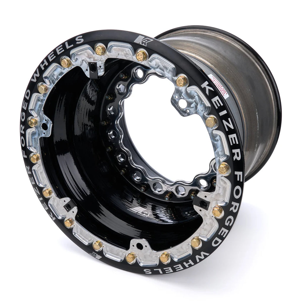 Keizer Aluminum Wheels Wheel Wide 5 15x14 6in BS Forged Beadlock Black W15146FBLB
