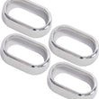 Load image into Gallery viewer, Kentrol 07-10 Jeep Wrangler JK Interior Door H/le Bezels 4 Pieces - Polished Silver