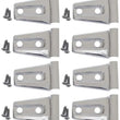 Load image into Gallery viewer, Kentrol 07-18 Jeep Wrangler JK Door Hinge Overlays 8 Pieces 4 Door - Polished Silver