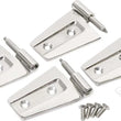 Load image into Gallery viewer, Kentrol 07-18 Jeep Wrangler JK Door Hinge Set 4 Pieces 2 Door - Polished Silver