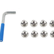 Load image into Gallery viewer, Kentrol 07-18 Jeep Wrangler JK OEM Anti-Theft Door Nuts 4 Door - Polished Silver