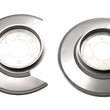 Load image into Gallery viewer, Kentrol 76-78 Jeep CJ Disc Brake Dust Cover Pair - Polished Silver
