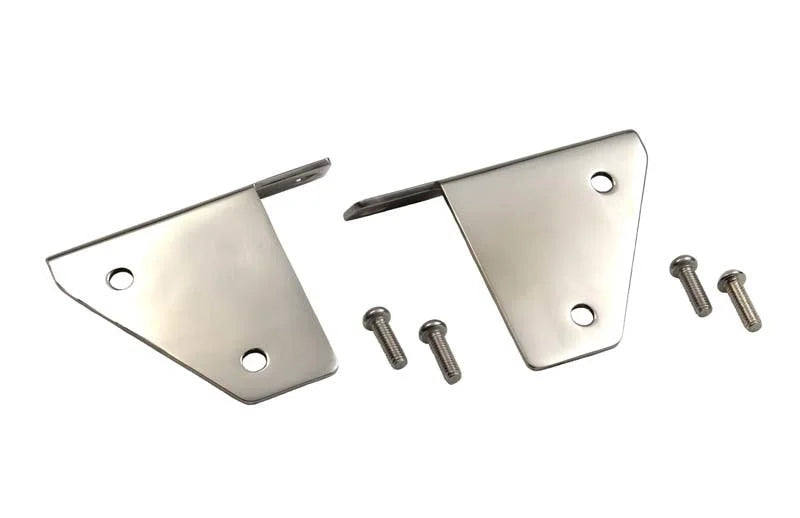 Kentrol 76-95 Jeep CJ/Wrangler YJ Spot Light Bracket Pair - Polished Silver
