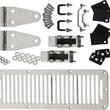 Load image into Gallery viewer, Kentrol 78-95 Jeep CJ/Wrangler YJ Hood Kit With TJ Style Hood Catch - Polished Silver