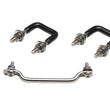 Load image into Gallery viewer, Kentrol 87-95 Jeep Wrangler YJ Windshield Tie Down Kit - Polished Silver