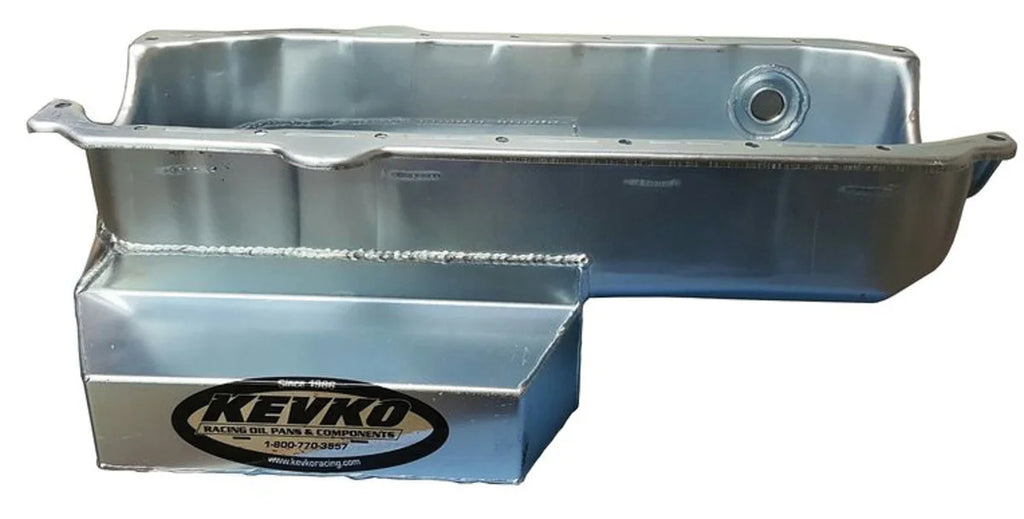 Kevko Racing Oil Pans and Components SBC Oil Pan Modified 7qt RH Dipstick 86-Up 1090NRH