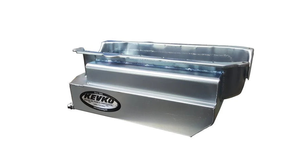 Kevko Racing Oil Pans and Components SBC Oil Pan Sportsman 9qt LH/RH Dipstick 57-85 1096