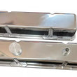 Load image into Gallery viewer, Kevko Racing Oil Pans and Components SBC Polished Cast-Alm. Blank Valve Cover Set VC203-2