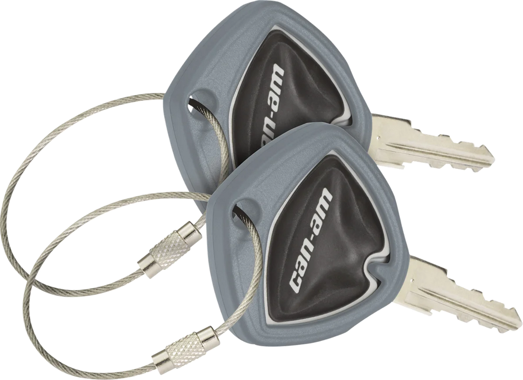 Key Covers - Gray - Can-Am - Spider Show Chrome - Side View