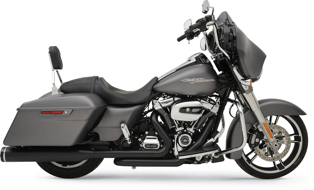Khrome Werks 2-into-2 Dominator Exhaust System with 4-1/2" Mufflers - Black - FL 200810A - Back View