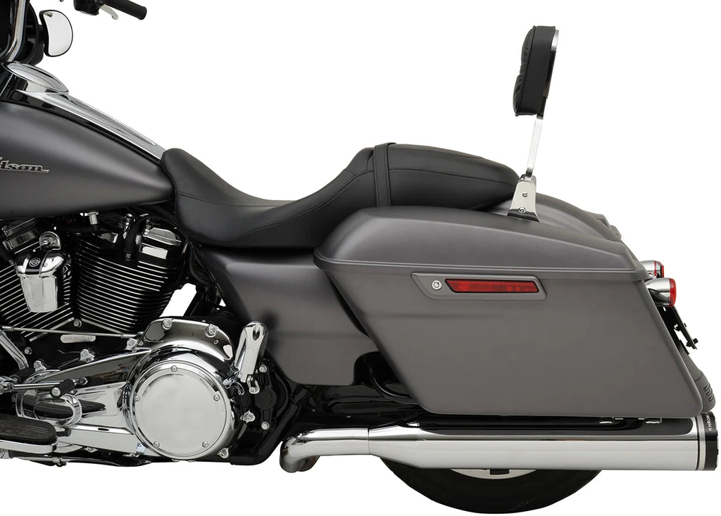 Khrome Werks 2-into-2 Dominator Exhaust System with 4-1/2" Mufflers - Chrome - FL 200400A - Side View