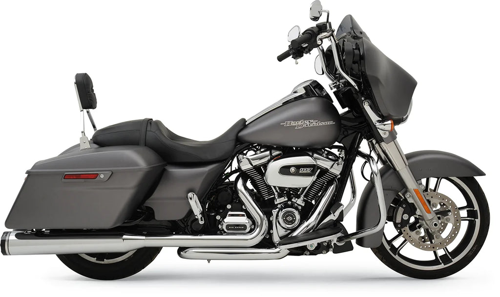 Khrome Werks 2-into-2 Dominator Exhaust System with 4-1/2" Mufflers - Chrome - FL 200400A - Back View