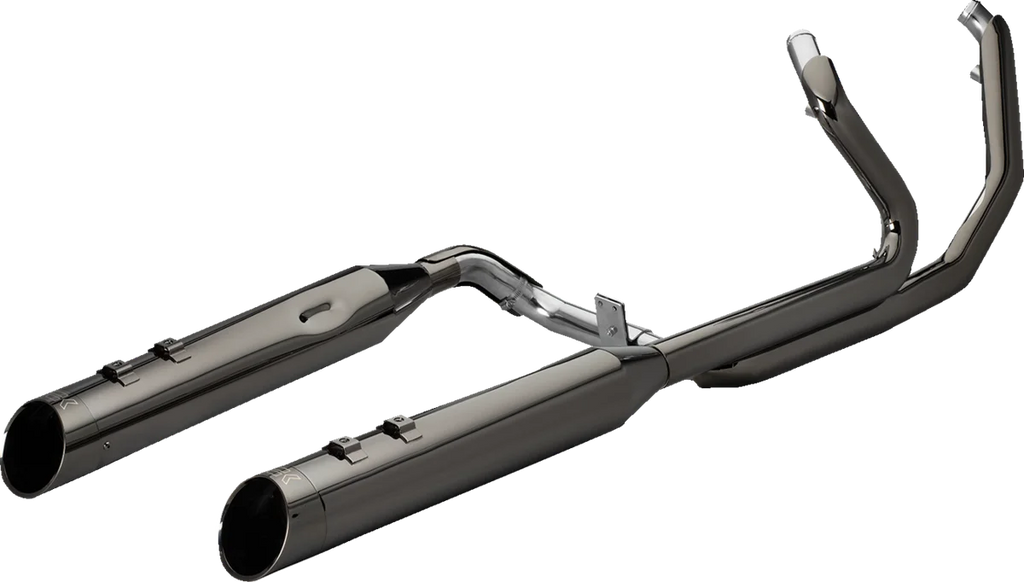 Khrome Werks 2-into-2 Dominator Exhaust System with 4-1/2" Mufflers - Eclipse® with Klassic Tip - M8  201500 - Side View