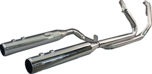Load image into Gallery viewer, Khrome Werks 2-into-2 Dominator Exhaust System with 4-1/2&quot; Mufflers - Eclipse® with Race Tip - Twin Cam 201150 - Side View