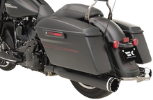 Load image into Gallery viewer, Khrome Werks 2:2 Dominator Exhaust System - Black - &#39;09-&#39;16 FL - With 4-1/2&quot; Muffler 200830 - Back View