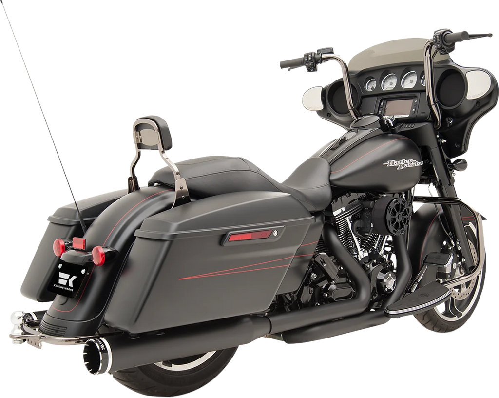 Khrome Werks 2:2 Dominator Exhaust System - Black - '09-'16 FL - With 4-1/2" Muffler 200830 - Installation View