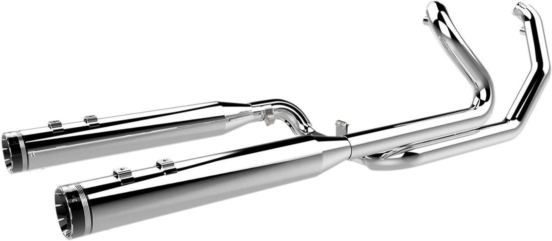 Khrome Werks 2:2 Dominator Exhaust System - Chrome - '09-'16 FL - With 4-1/2" Muffler 200630 - Side View