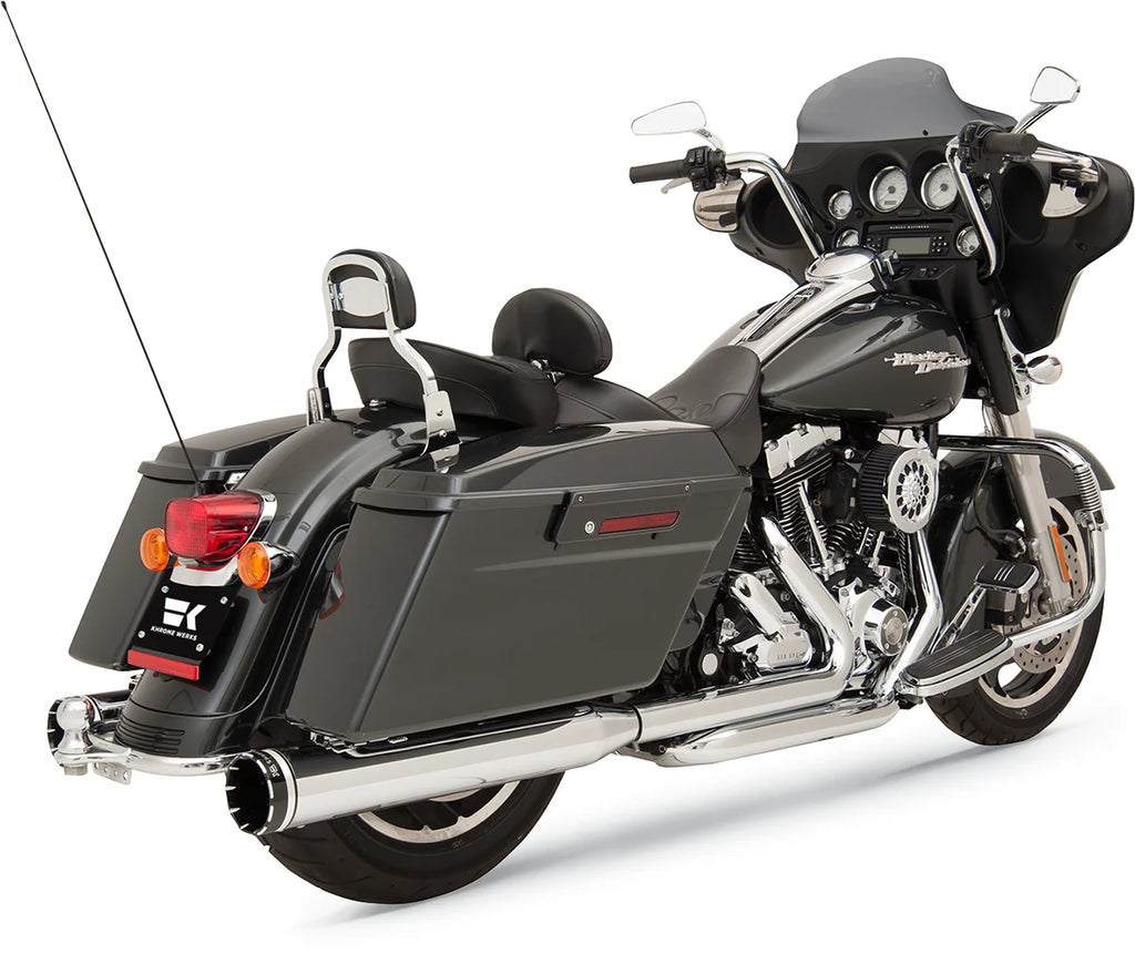 Khrome Werks 2:2 Dominator Exhaust System - Chrome - '09-'16 FL - With 4-1/2" Muffler 200630 - Back View