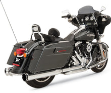Load image into Gallery viewer, Khrome Werks 2:2 Dominator Exhaust System - Chrome - &#39;09-&#39;16 FL - With 4-1/2&quot; Muffler 200630 - Back View
