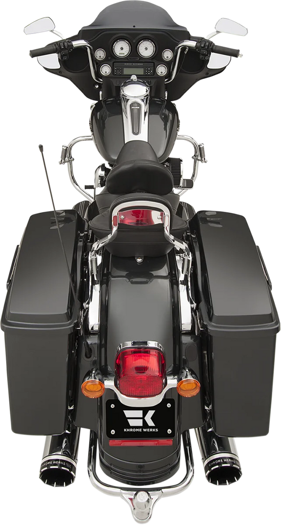 Khrome Werks 2:2 Dominator Exhaust System - Chrome - '09-'16 FL - With 4-1/2" Muffler 200630 - Installation View
