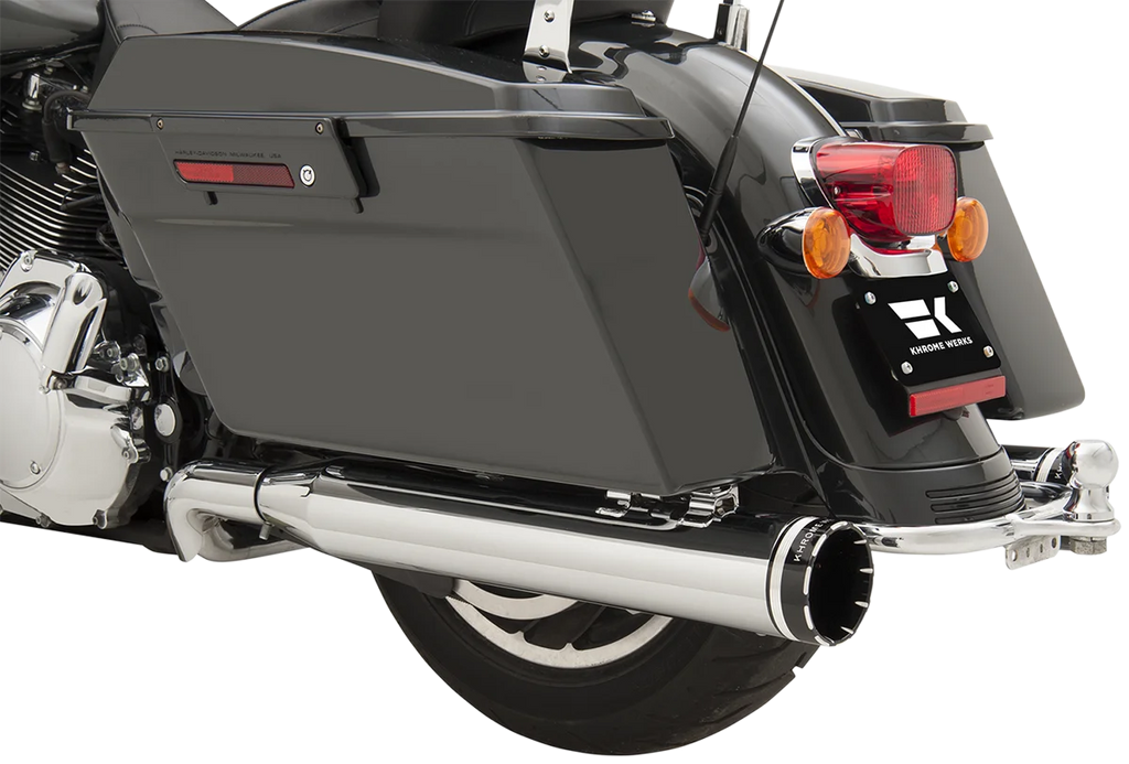 Khrome Werks 2:2 Dominator Exhaust System - Chrome - '09-'16 FL - With 4-1/2" Muffler 200630 - Additional View 5