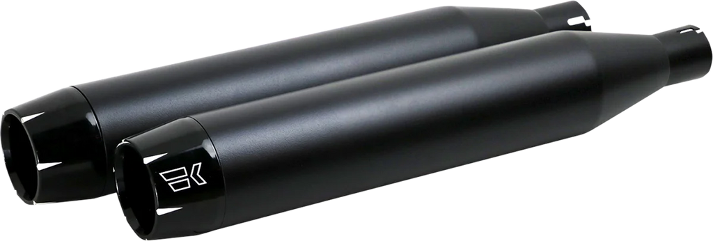 Khrome Werks 3-1/2" Slip-On Mufflers - Black 202600 - Main Product View