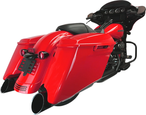 Khrome Werks 4-1/2" HP-Plus® Slip-On Mufflers - Black with Edge - Touring 202885 - Main Product View