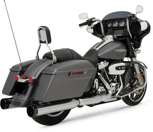 Khrome Werks 4-1/2" HP-Plus® Slip-On Mufflers - Black with Klassic - Touring 202825 - Side View