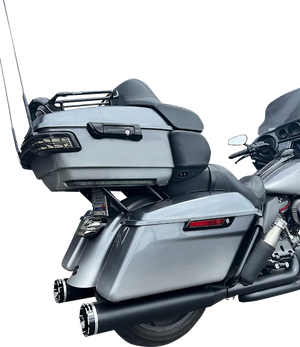 Khrome Werks 4-1/2" HP-Plus® Slip-On Mufflers - Black with Tracer - Touring 202835 - Main Product View