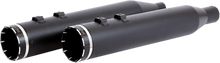 Load image into Gallery viewer, Khrome Werks 4-1/2&quot; HP-Plus® Slip-On Mufflers - Black with Tracer - Touring 202835 - Side View