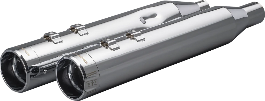 Khrome Werks 4-1/2" HP-Plus® Slip-On Mufflers - Chrome Klassic Tip 202925 - Main Product View