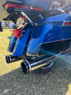 Khrome Werks 4-1/2" HP-Plus® Slip-On Mufflers - Chrome with Tracer - Touring 202735 - Main Product View