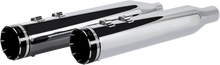 Load image into Gallery viewer, Khrome Werks 4-1/2&quot; HP-Plus® Slip-On Mufflers - Chrome with Tracer - Touring 202735 - Side View