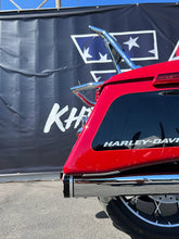 Load image into Gallery viewer, Khrome Werks 4-1/2&quot; HP-Plus® Slip-On Mufflers - Chrome with Tracer - Touring 202735 - Back View