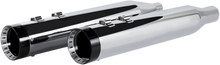 Load image into Gallery viewer, Khrome Werks 4-1/2&quot; HP-Plus® Slip-On Mufflers - Chrome with Turbine - Touring 202770 - Main Product View