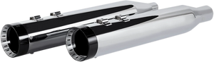 Khrome Werks 4-1/2" HP-Plus® Slip-On Mufflers - Chrome with Turbine - Touring 202770 - Main Product View