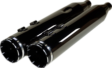 Load image into Gallery viewer, Khrome Werks 4-1/2" HP-Plus® Slip-On Mufflers - Eclipse® with Edge Tip 201675 - Side View