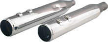 Load image into Gallery viewer, Khrome Werks 4-1/2&quot; HP-Plus® Slip-On Mufflers with Race Tip - Chrome - Twin Cam 202915 - Main Product View