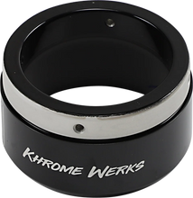 Load image into Gallery viewer, Khrome Werks 4-1/2" Klassic Tip - Left - Black Powdercoat 200658P - Side View