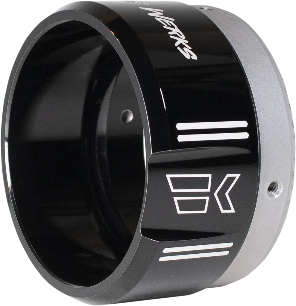 Khrome Werks 4-1/2" Klassic Tip - Left - Black Powdercoat 200658P - Detail View