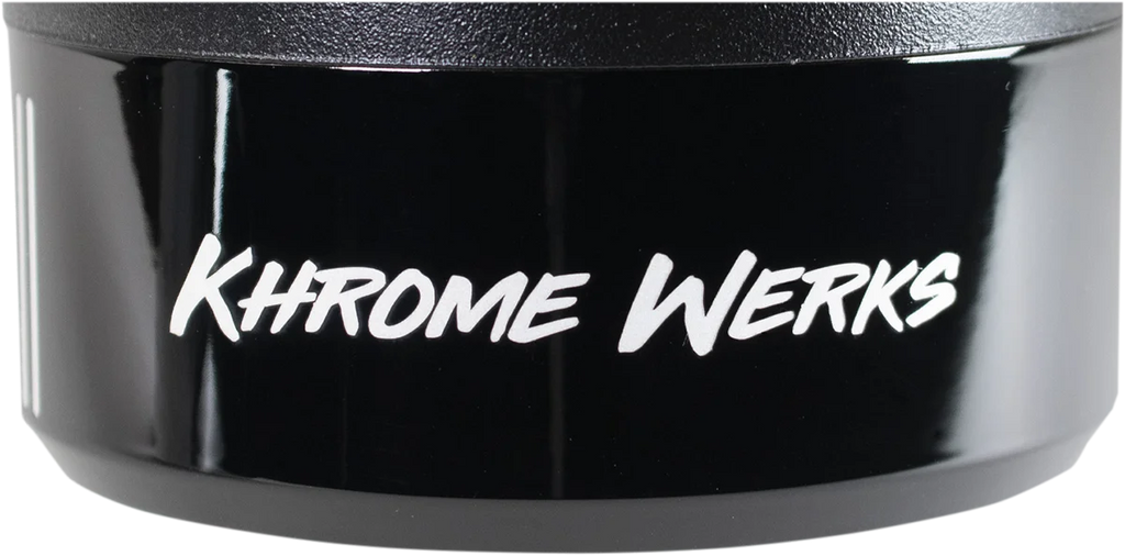 Khrome Werks 4-1/2" Klassic Tip - Right - Black Powdercoat 200659P - Side View