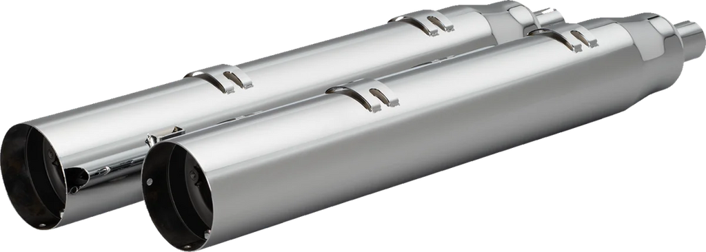 Khrome Werks 4-1/2" War Hammer Mufflers - Black 202235 - Side View