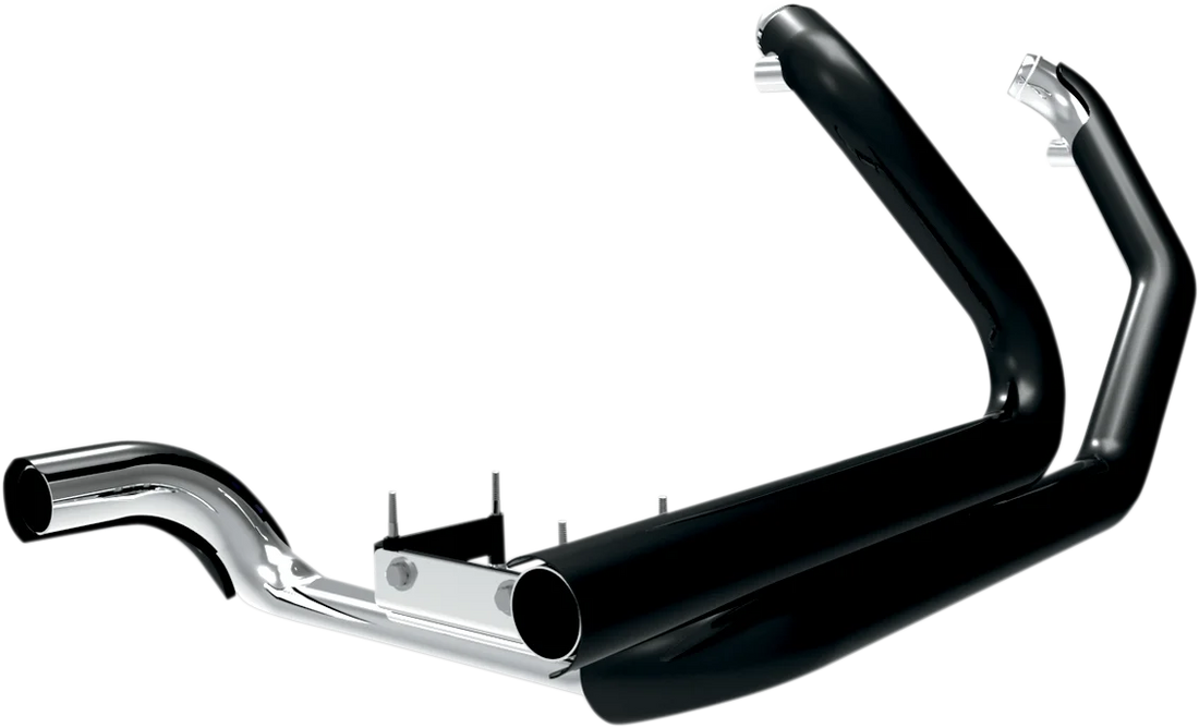 Khrome Werks Aggressor 2-into-1-into-2 Header - Black 200800A - Side View