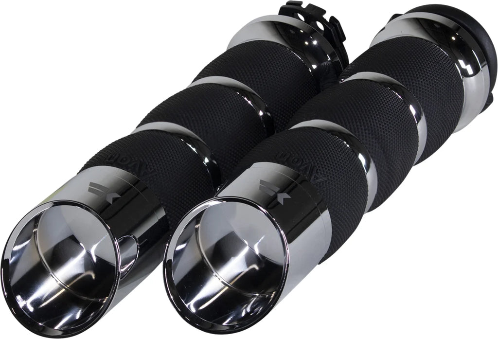 Khrome Werks Grips - Edge - Air Cushion - Cable - Chrome 500270 - Main Product View