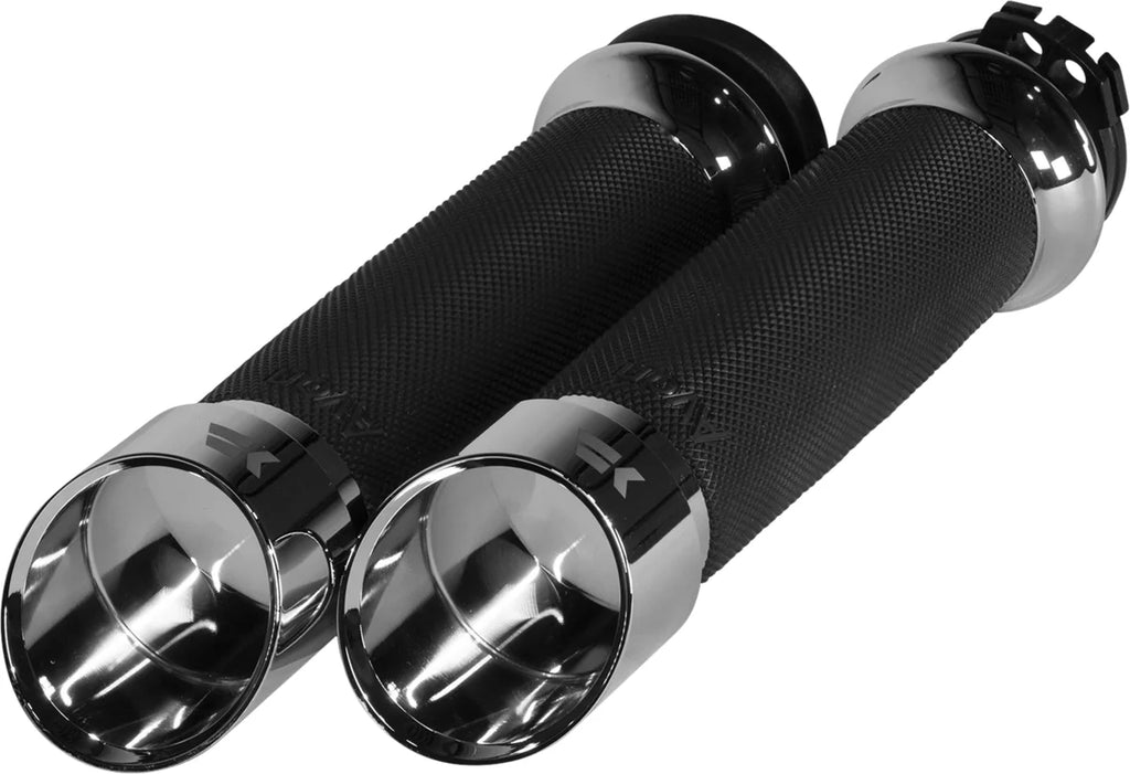 Khrome Werks Grips - Edge - Custom Contour - Cable - Chrome 500260