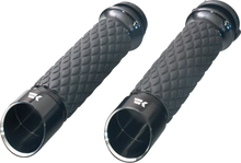 Load image into Gallery viewer, Khrome Werks Grips - Edge - Custom Contour - Diamond - Black 500310 - Main Product View