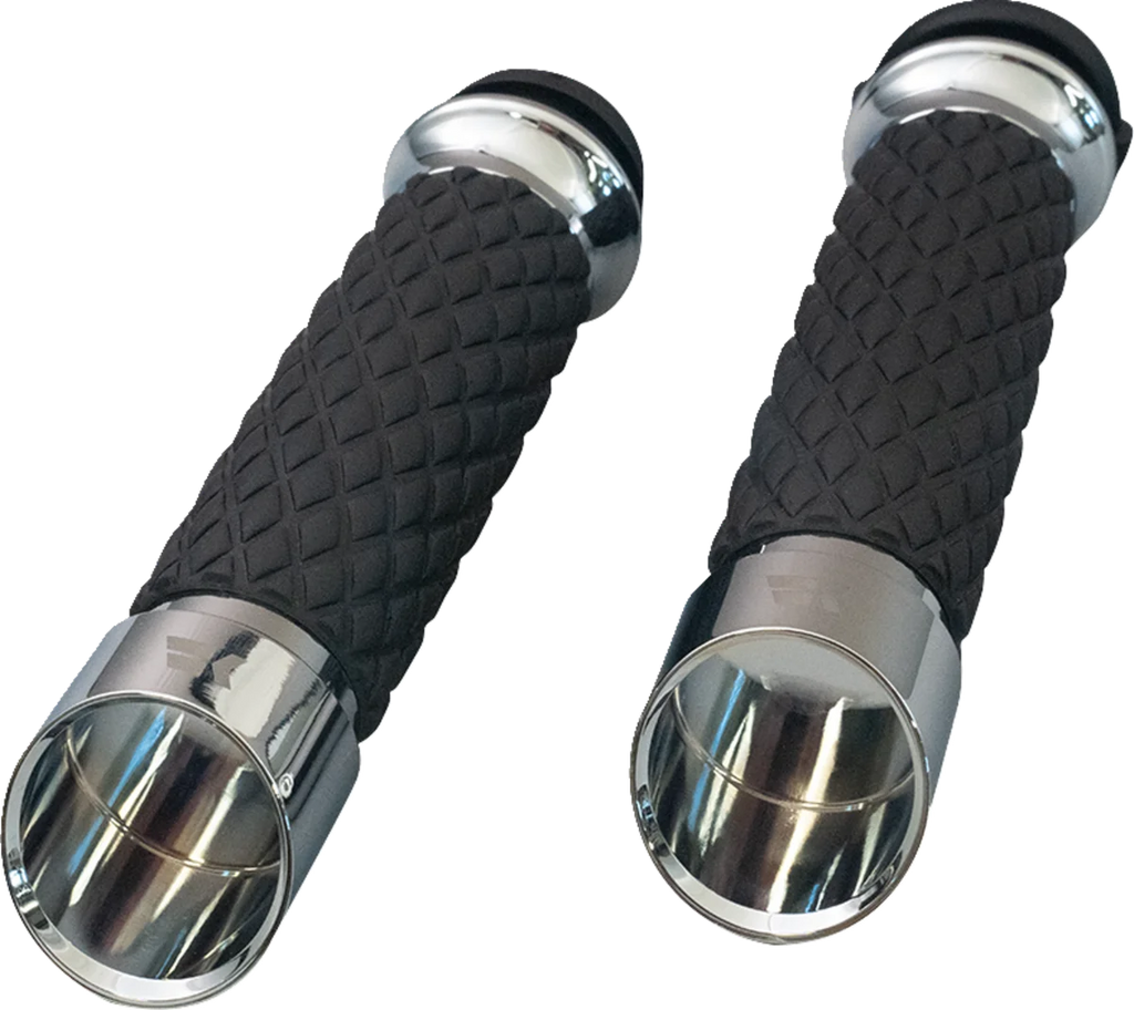 Khrome Werks Grips - Edge - Custom Contour - Diamond - Chrome 500315 - Main Product View