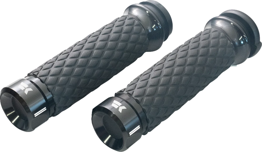 Khrome Werks Grips - Klassic - Custom Contour - Diamond - Black 500300 - Main Product View