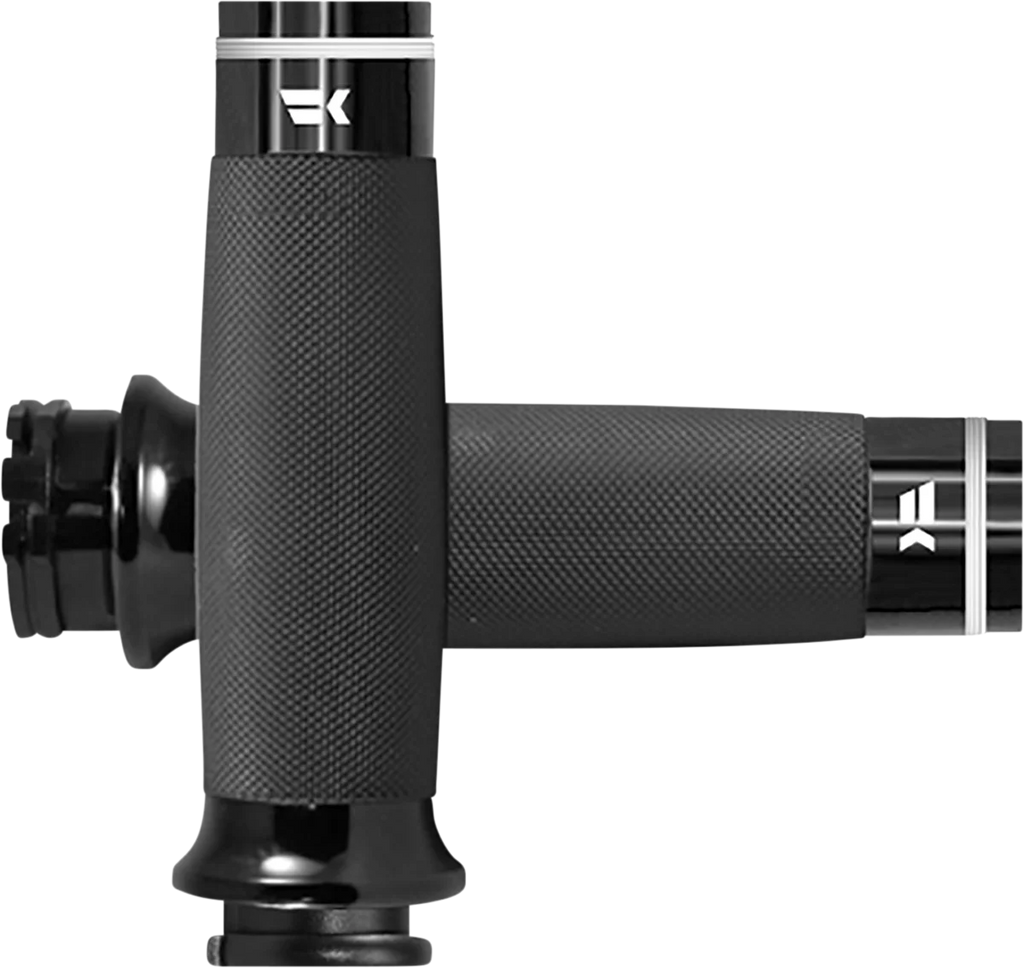 Khrome Werks Grips - Tracer - Custom Contour - Cable - Black 500200 - Side View